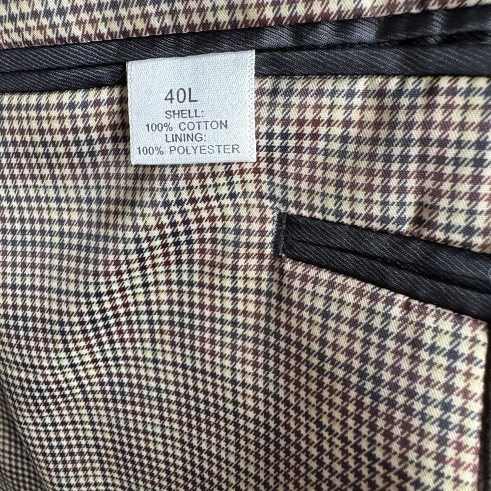 Saddlebred Corduroy Sport Coat Mens 40L Brown Blazer Jacket Cotton‎ NEW Academia